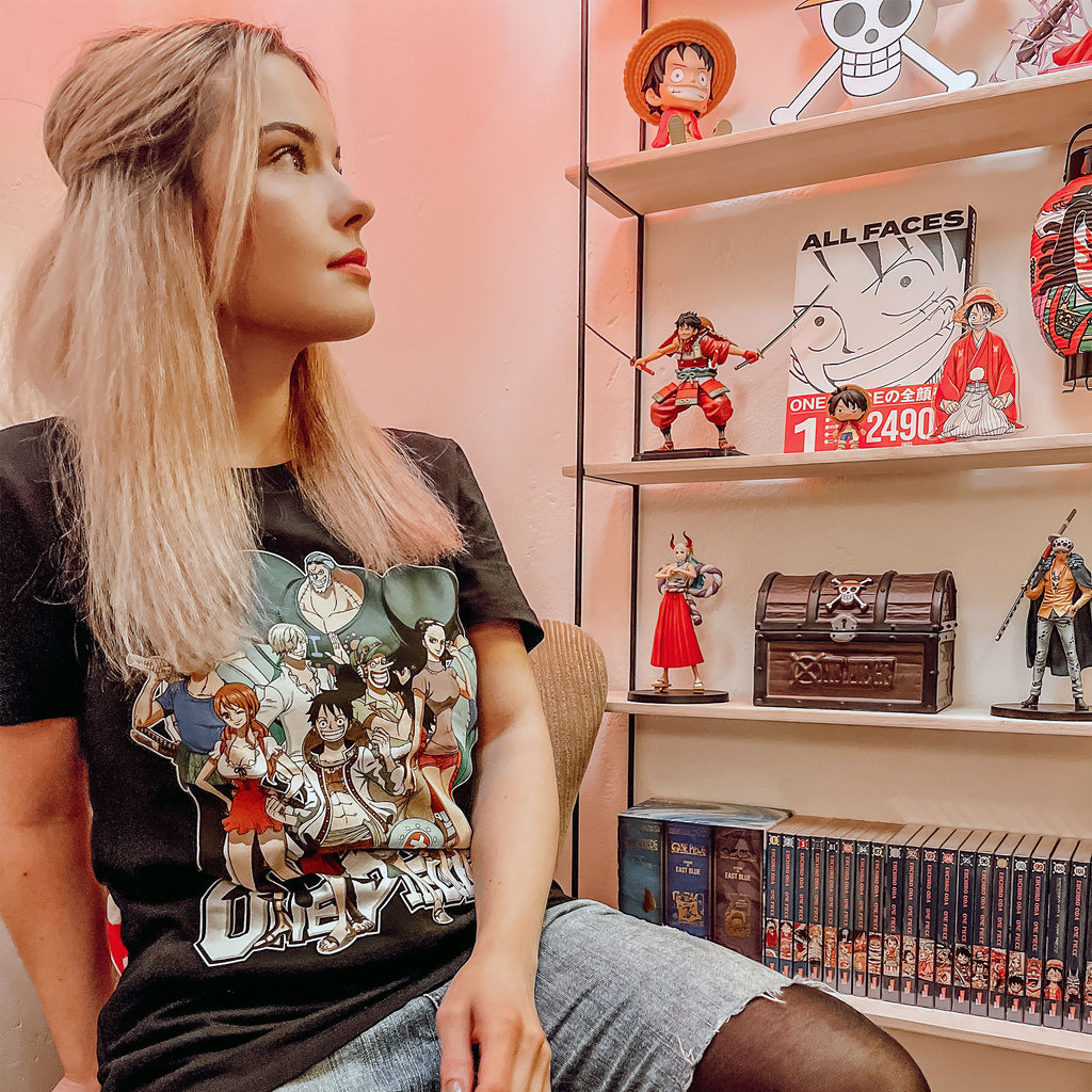 Produktbild One Piece - Ruffy mit Strohhutbande T-Shirt schwarz