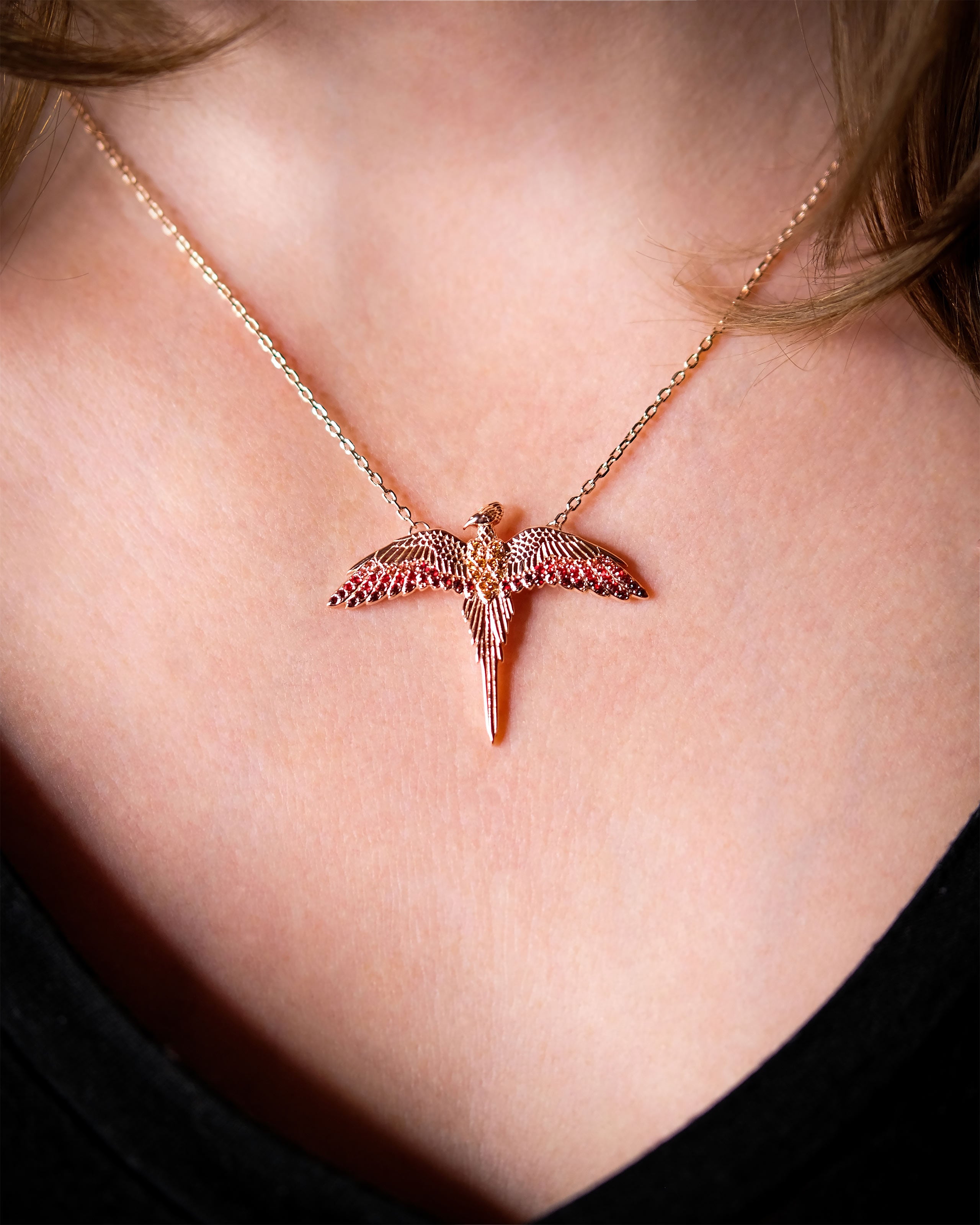 Produktbild Harry Potter - Fawkes Kette mit Kristallen
