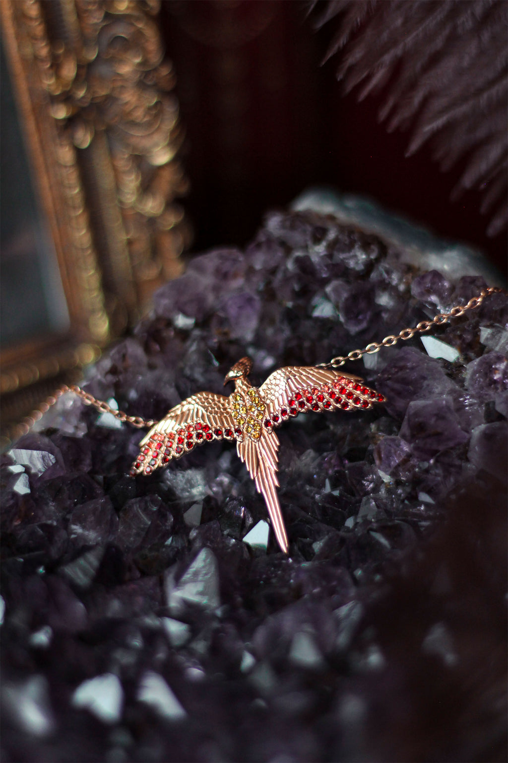 Produktbild Harry Potter - Fawkes Kette mit Kristallen