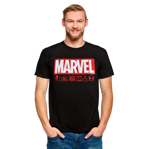 Produktbild Marvel - Logo & Icons T-Shirt schwarz