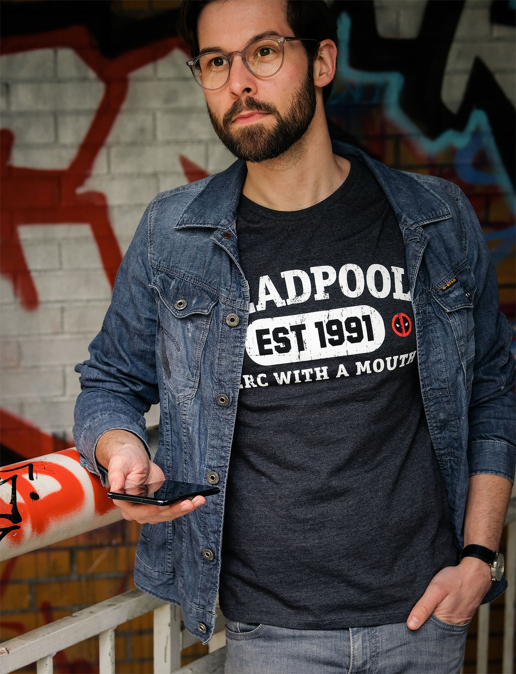 Produktbild Deadpool - Est 1991 T-Shirt grau