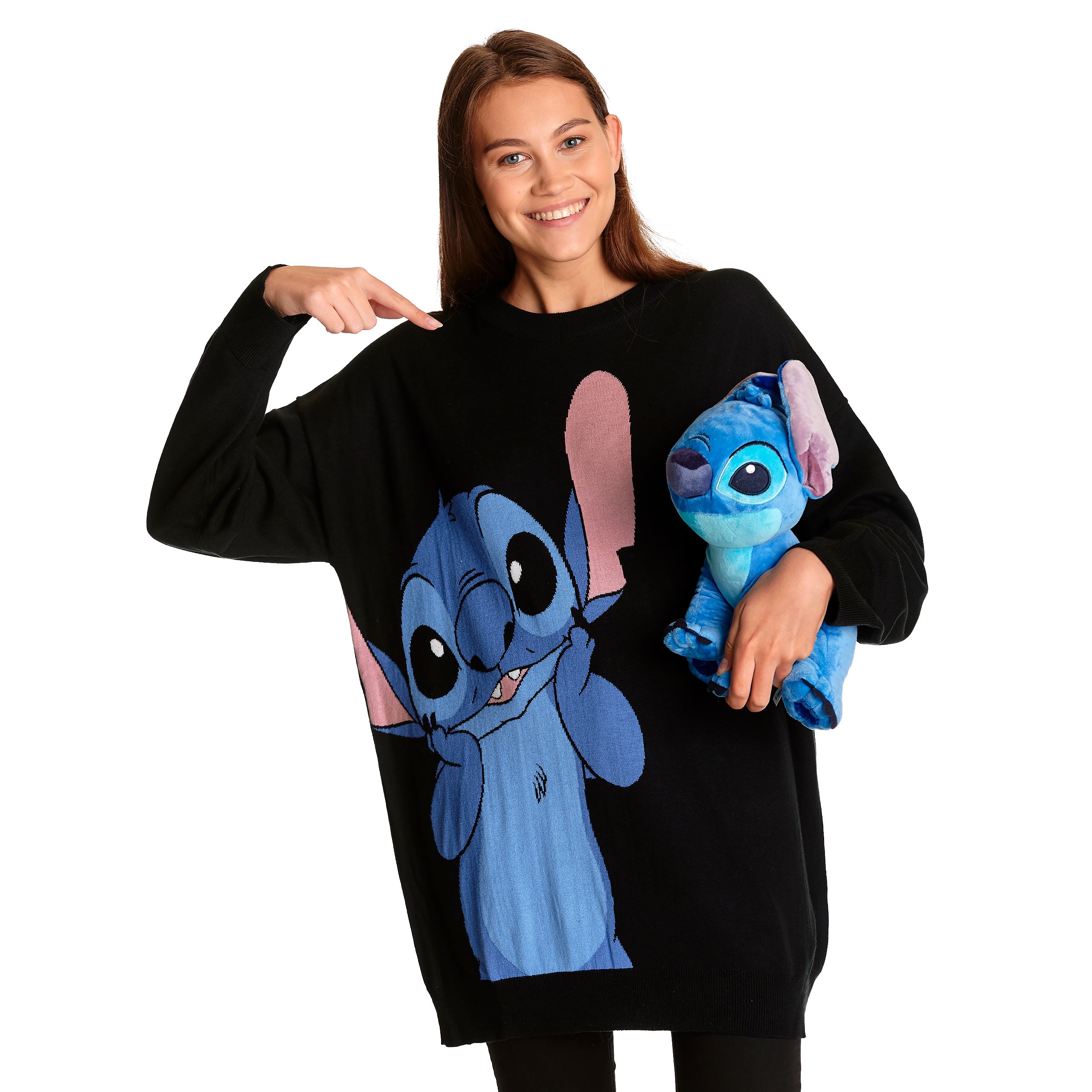 Produktbild Lilo & Stitch - Oversize Sweater Damen schwarz