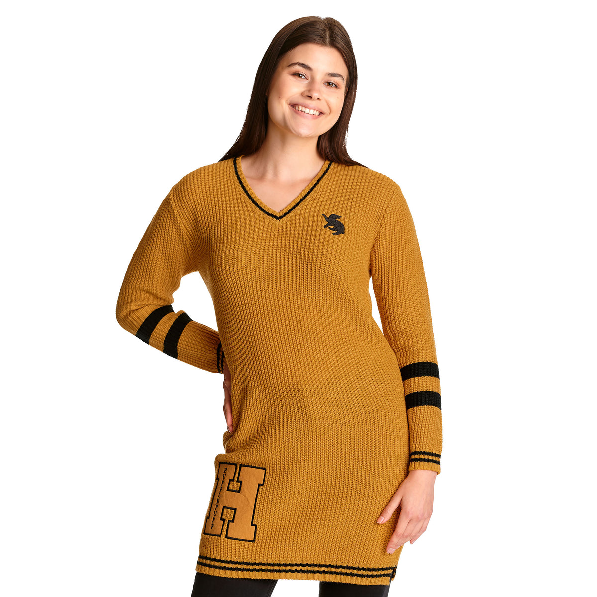 Produktbild Harry Potter - Hufflepuff Strickkleid gelb