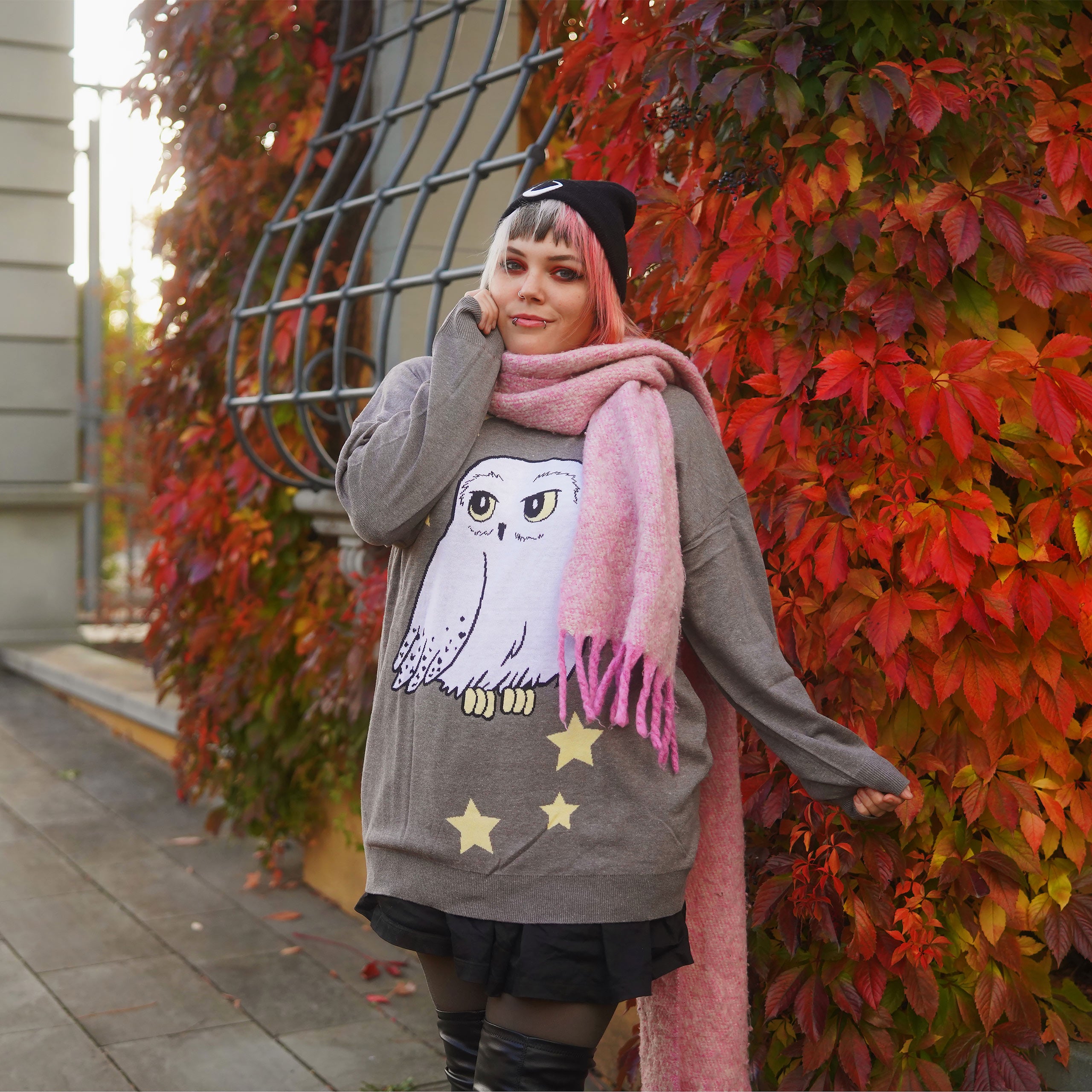 Produktbild Harry Potter - Hedwig Oversize Sweater grau