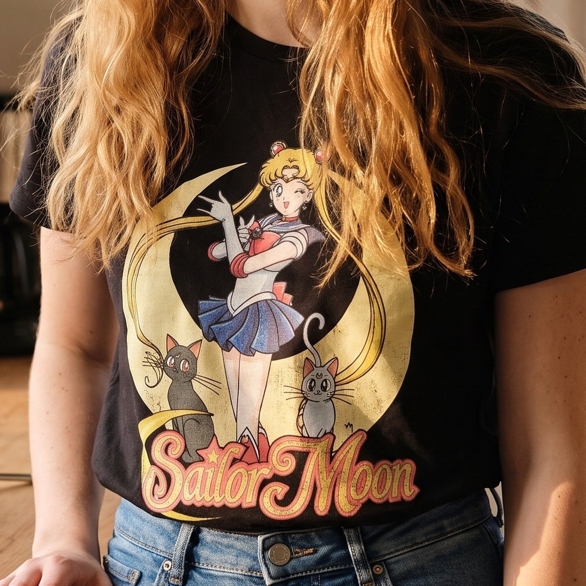 Produktbild Sailor Moon - Pose T-Shirt Damen schwarz