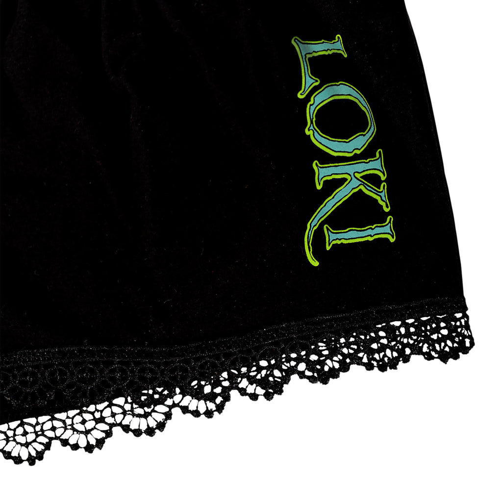 Product image Loki - Logo Pyjama Ladies short with lace black