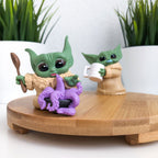 Product image Grogu with Tentacle Soup and Milk Mustache Pose Mini Figure Set - Star Wars The Mandalorian