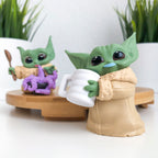 Product image Grogu with Tentacle Soup and Milk Mustache Pose Mini Figure Set - Star Wars The Mandalorian