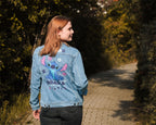 Produktbild Lilo & Stitch - Flowers Jeansjacke Damen blau