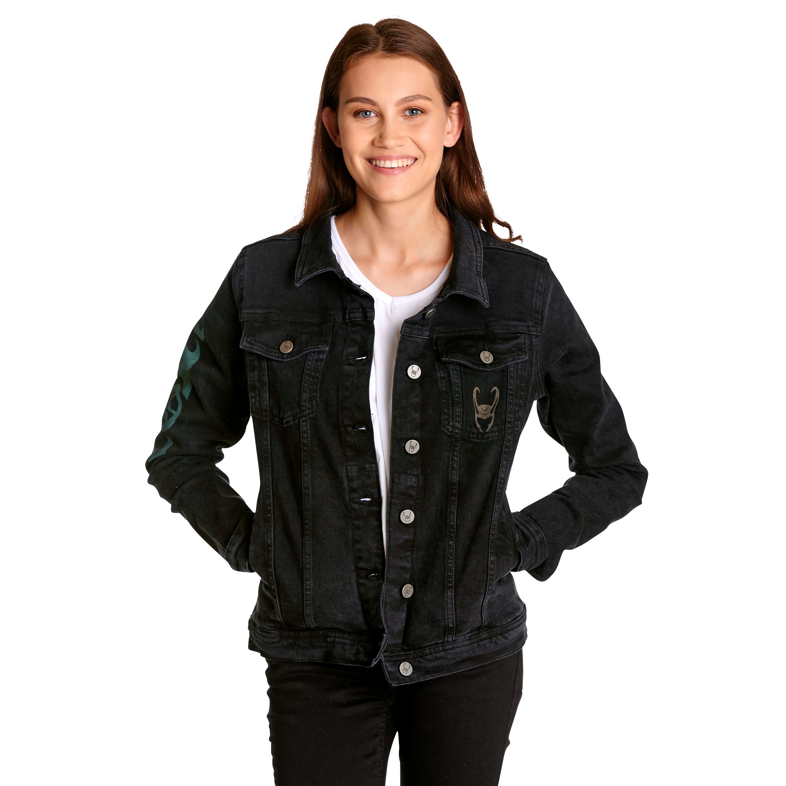 Produktbild Loki - Logo Jeansjacke Damen schwarz
