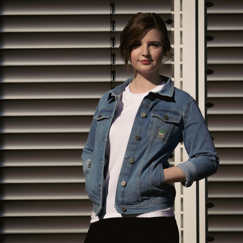 Produktbild Grogu Jeansjacke Damen blau - Star Wars The Mandalorian
