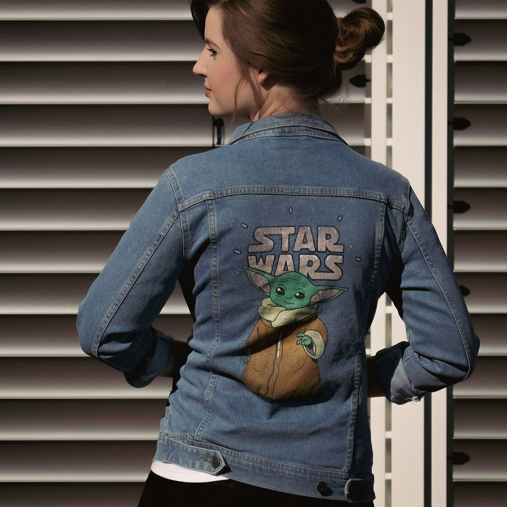 Produktbild Grogu Jeansjacke Damen blau - Star Wars The Mandalorian