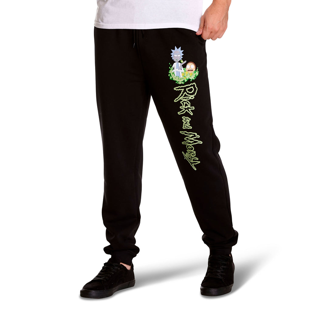 Produktbild Rick and Morty - Logo Sweathose Glow in the Dark schwarz