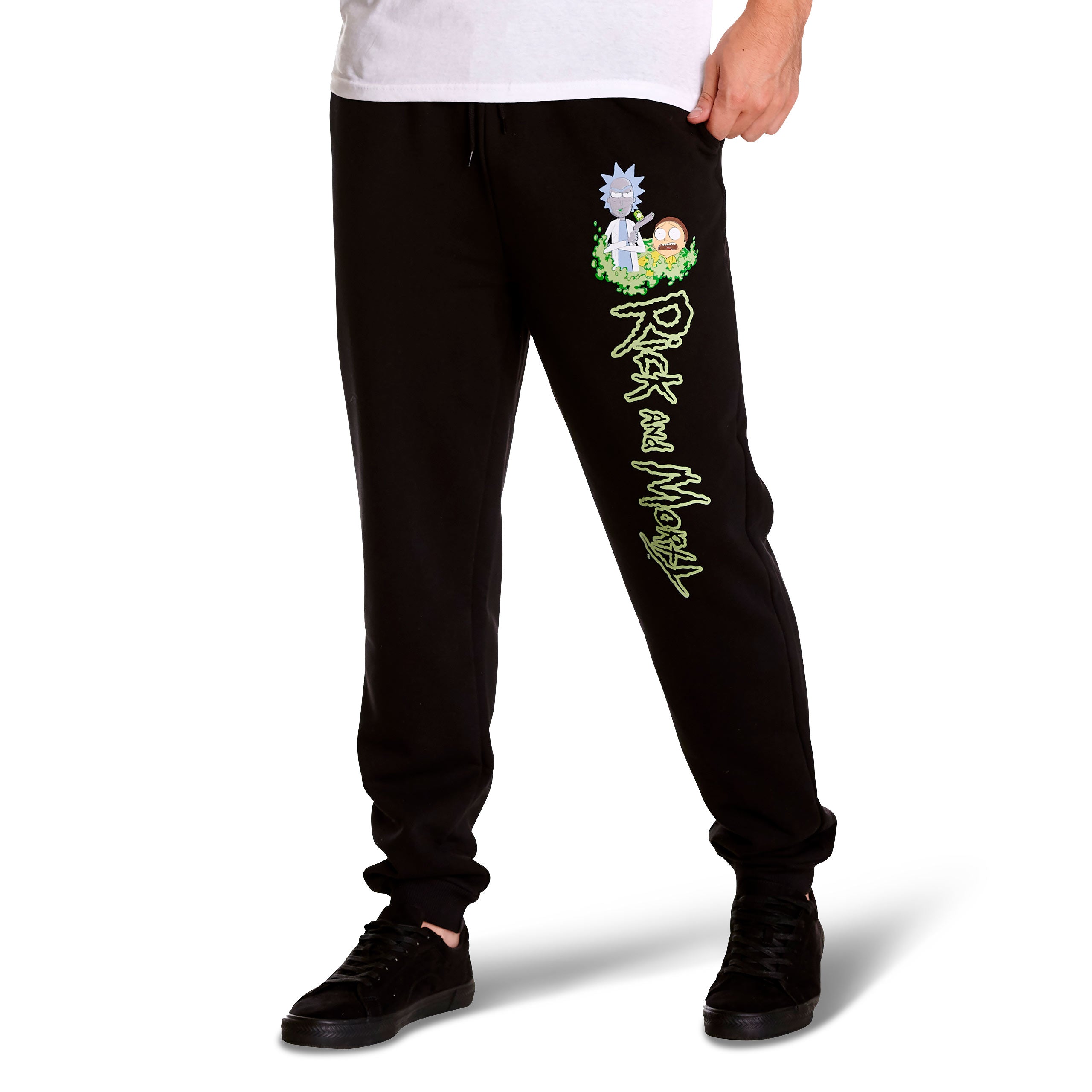 Produktbild Rick and Morty - Logo Sweathose Glow in the Dark schwarz