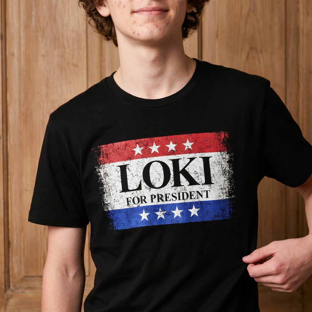 Produktbild For President T-Shirt schwarz für Loki Fans