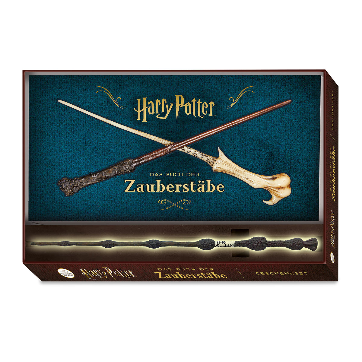 Produktbild Harry Potter - Das Buch der Zauberstäbe Geschenkbox mit Buch und Zauberstab