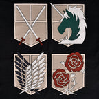 Produktbild Attack on Titan - Military Divisions Shields T-Shirt schwarz
