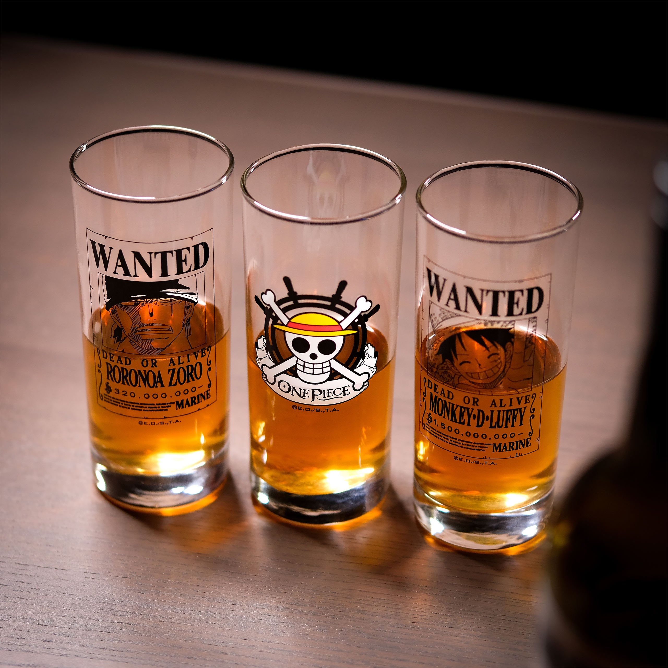 Produktbild One Piece - Wanted Luffy und Zoro Gläserset