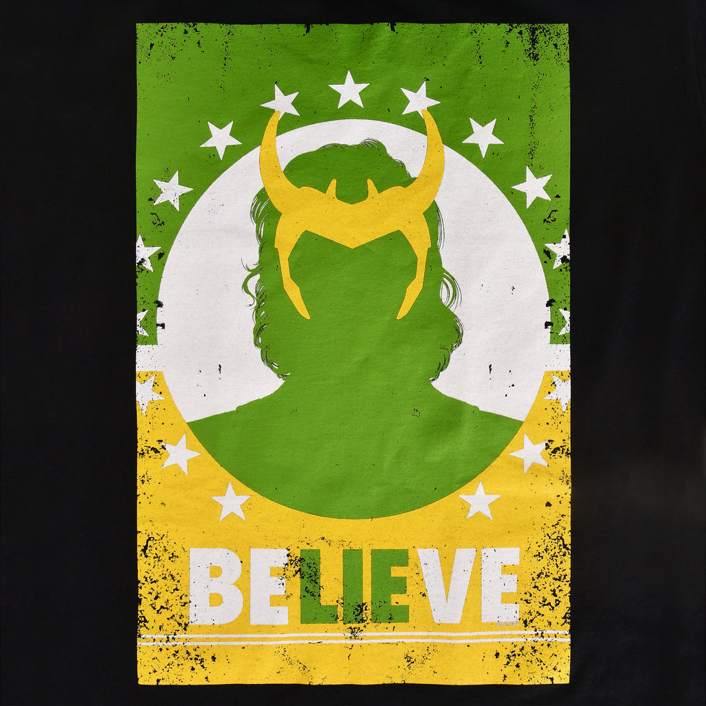 Product image Loki - Believe Lie Poster T-Shirt Black