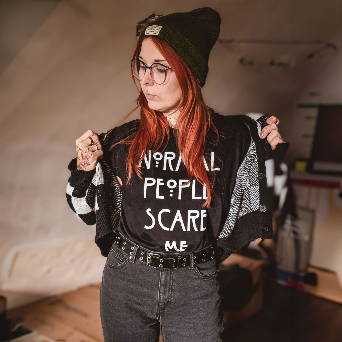 Produktbild Normal People Scare Me T-Shirt für American Horror Story Fans schwarz