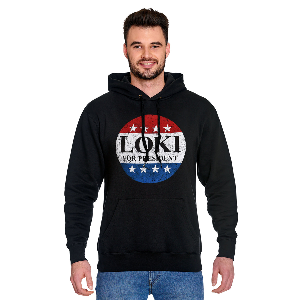 Produktbild For President Hoodie für Loki Fans schwarz