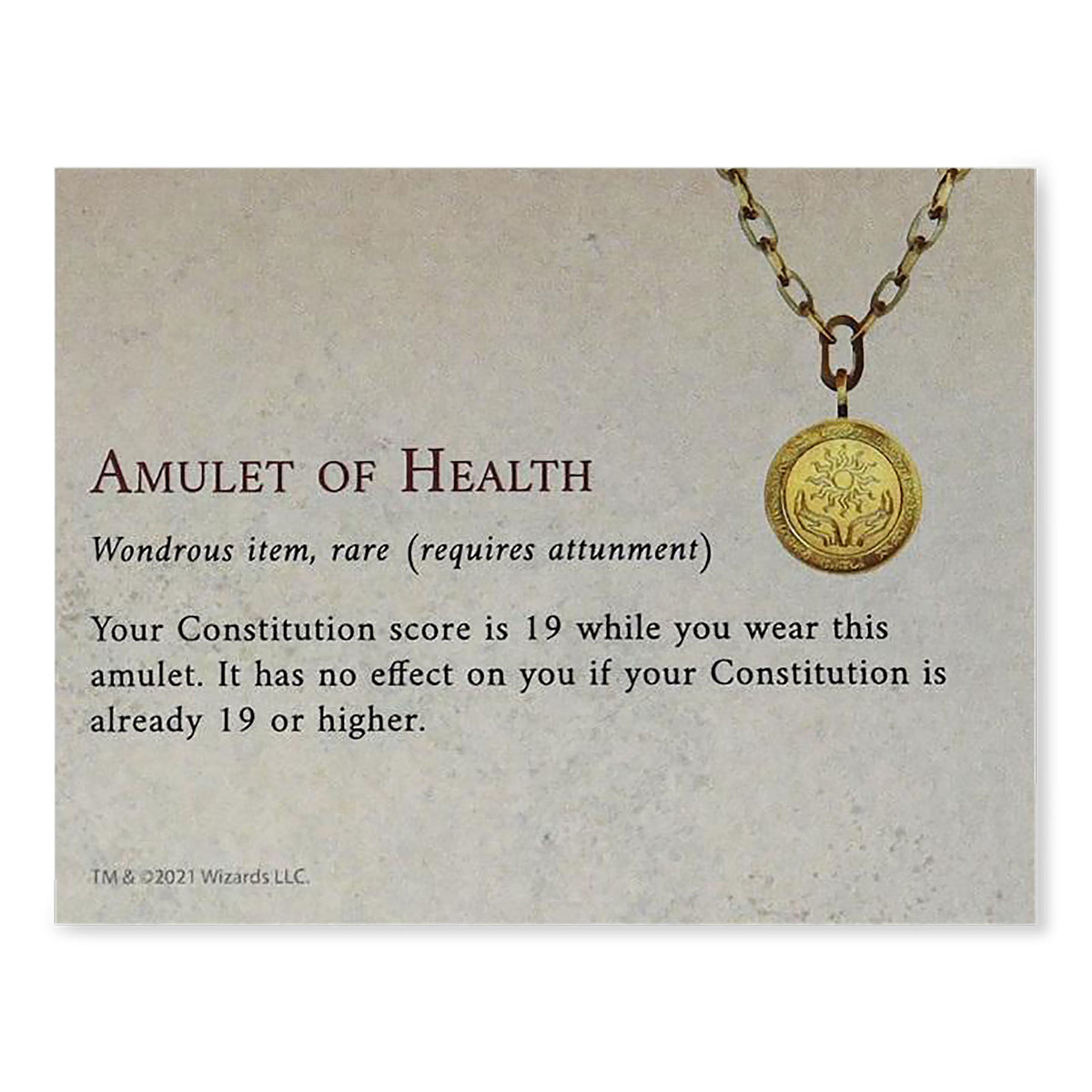 Produktbild Dungeons & Dragons - Amulet of Health Medaillon
