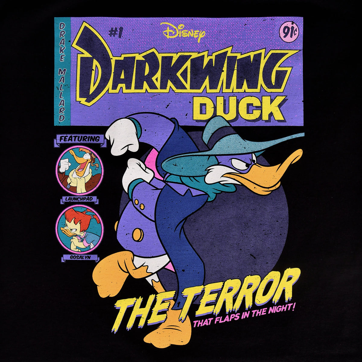 Produktbild Darkwing Duck - Comic Cover T-Shirt schwarz