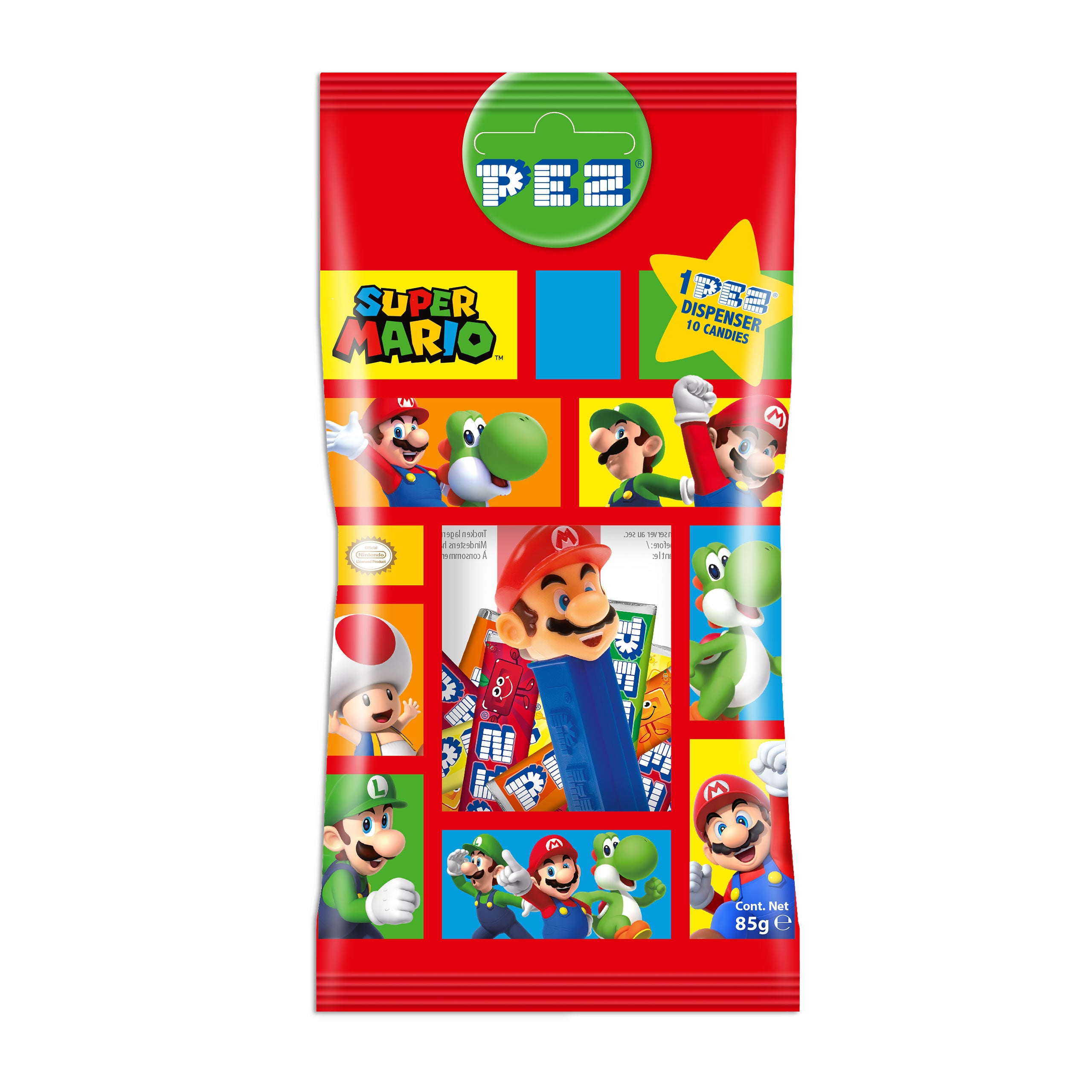 Produktbild Super Mario - PEZ Bonbons 10er Pack mit Spender