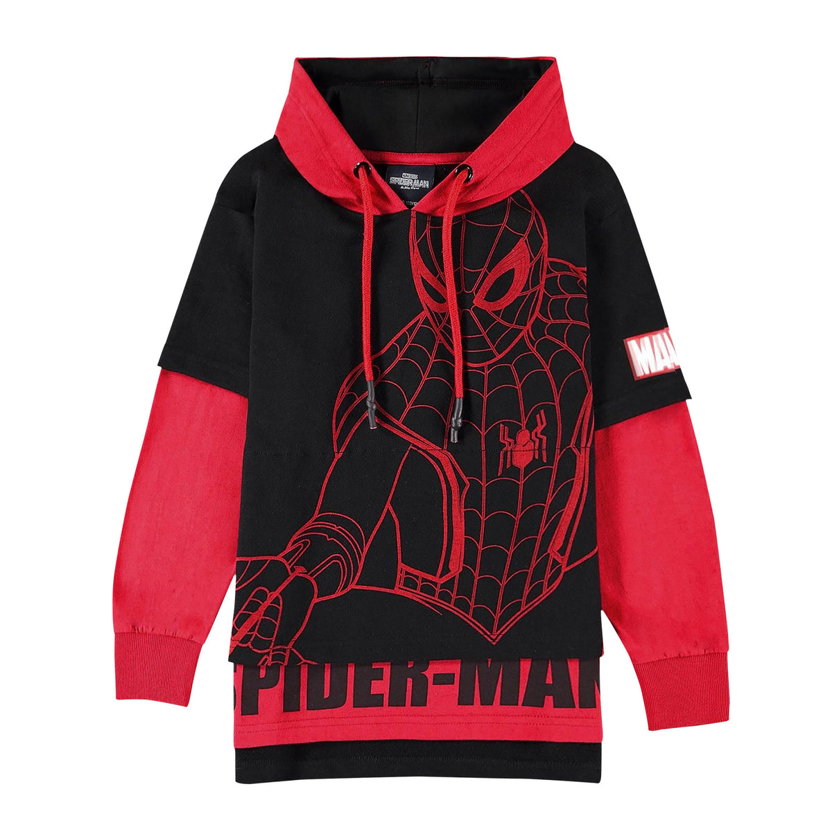 Produktbild Spider-Man Hoodie Kinder schwarz-rot