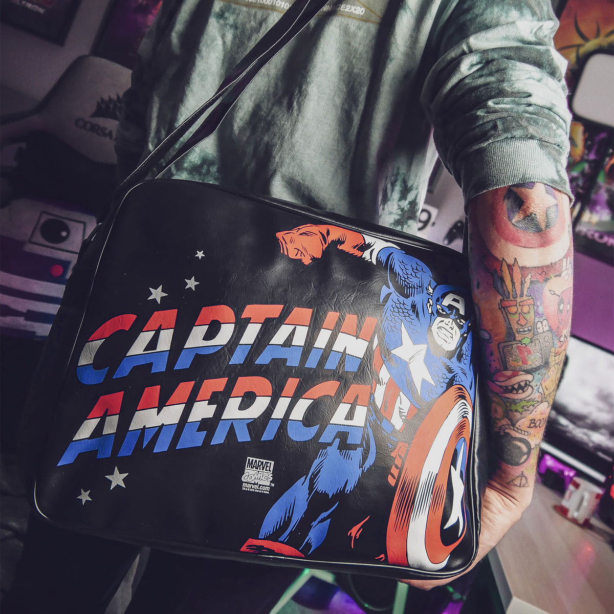 Produktbild Captain America - Umhängetasche schwarz