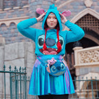 Produktbild Lilo & Stitch - Stitch Damen Hoodie mit Ohren blau