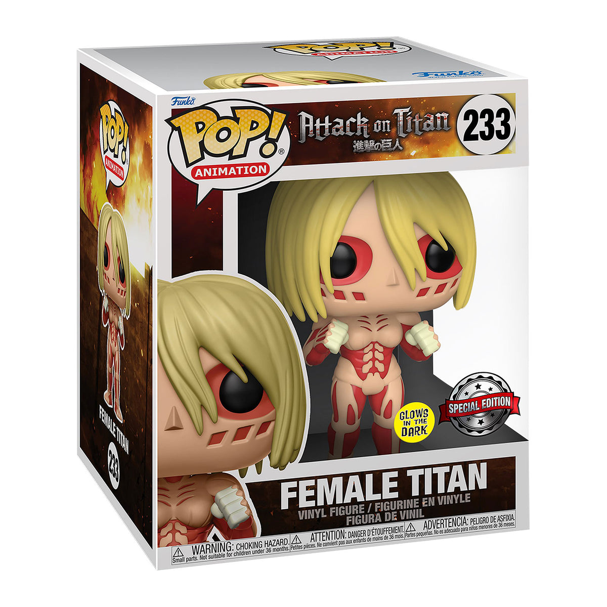 Produktbild Attack on Titan - Female Titan Glow in the Dark Funko Pop Figur 15cm