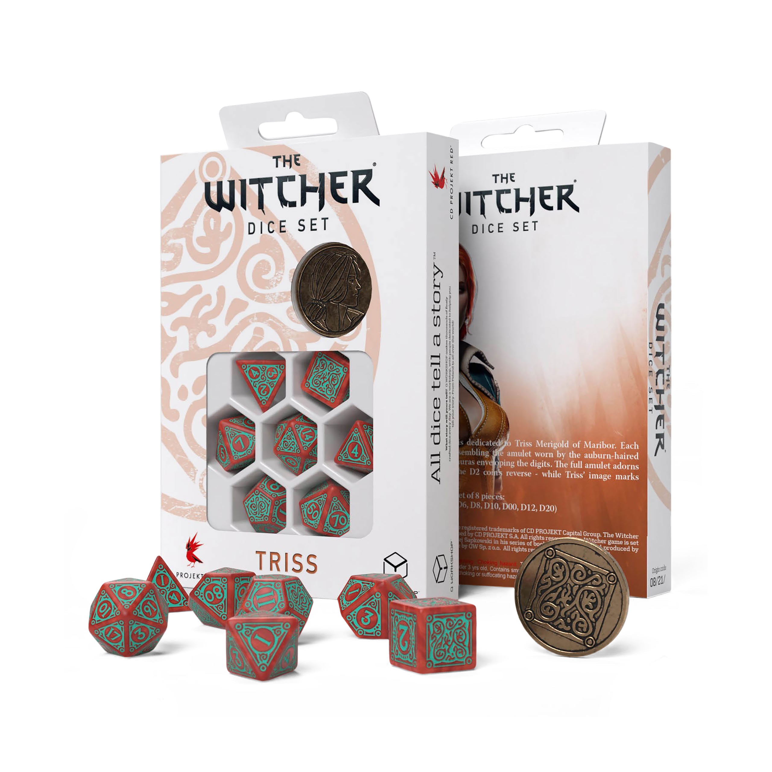 Produktbild Witcher - Triss RPG Würfel Set 7tlg mit Sammlermünze