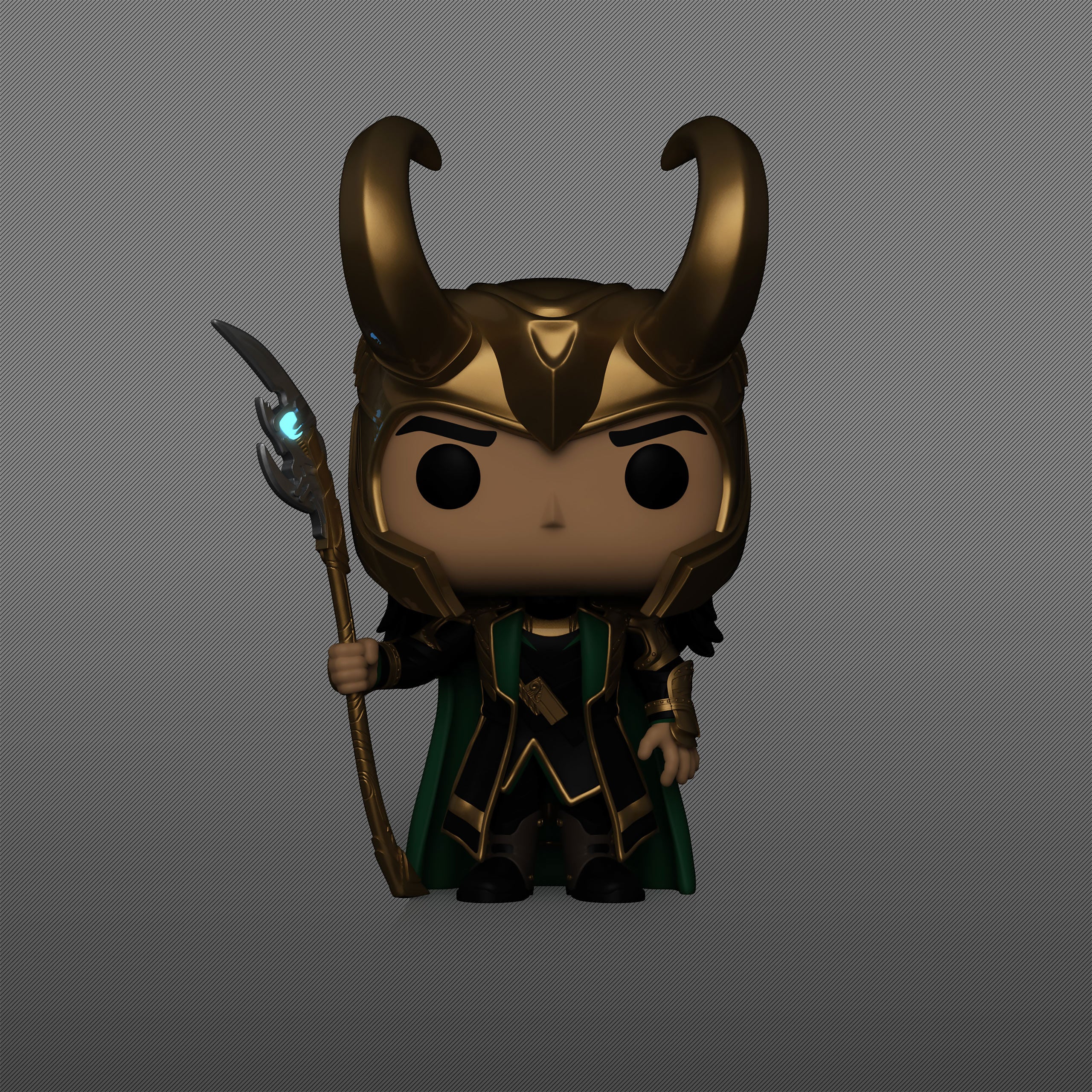 Produktbild Marvel - Loki mit Zepter Glow in the Dark Funko Pop Wackelkopf-Figur