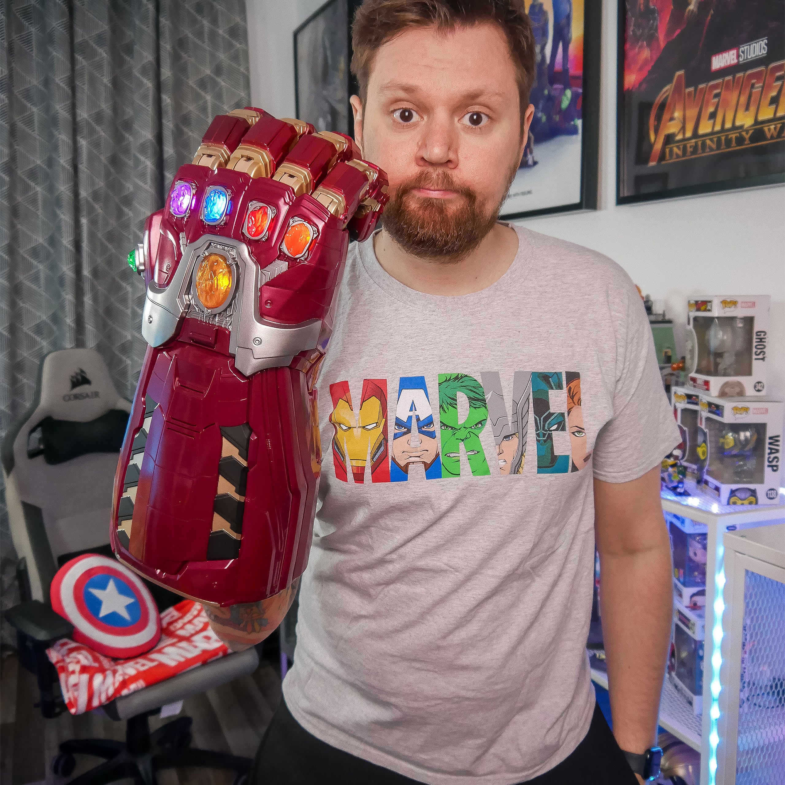 Produktbild Marvel - Logo Comic Heroes T-Shirt grau