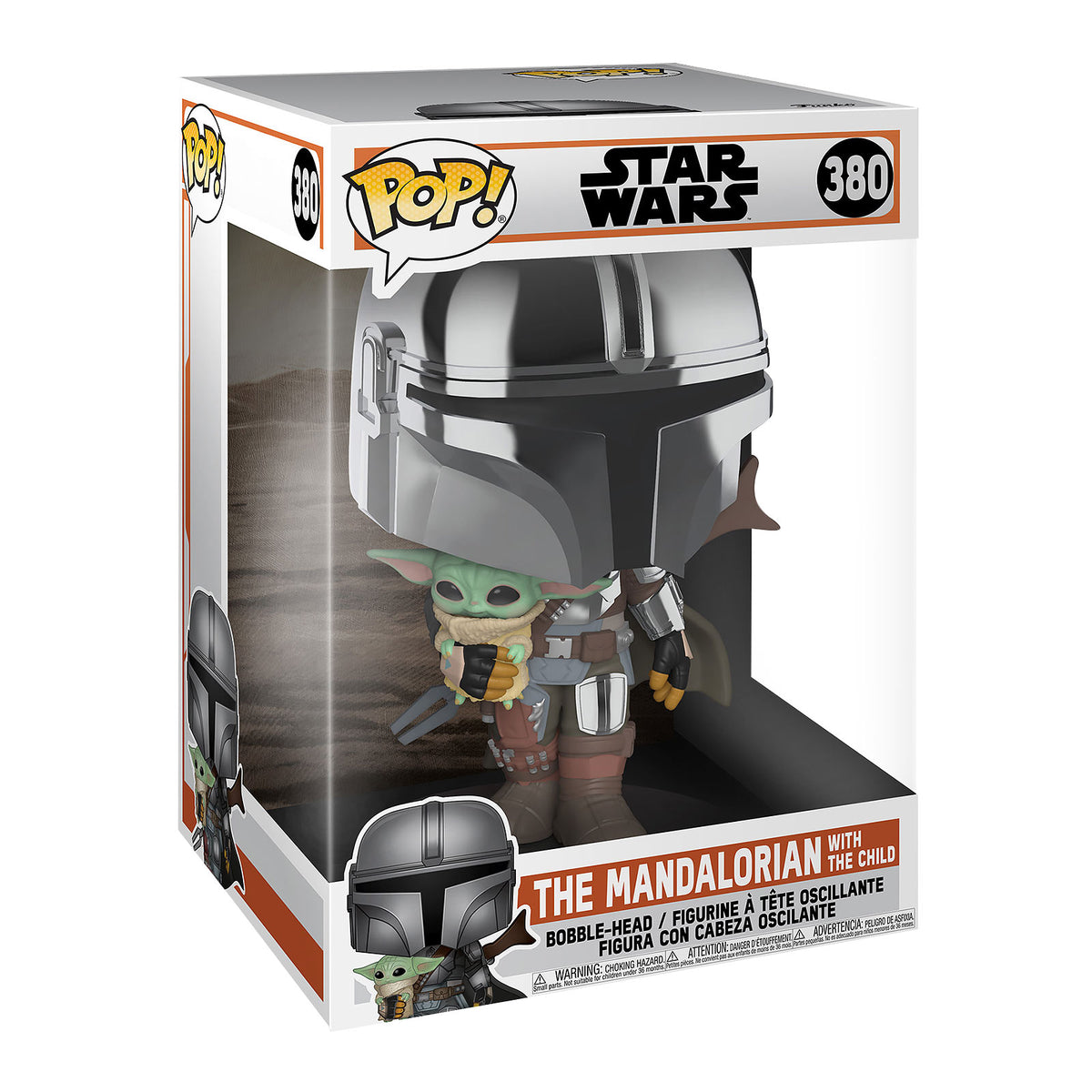 Produktbild Mandalorian Chrome Funko Pop Wackelkopf-Figur 26 cm - Star Wars