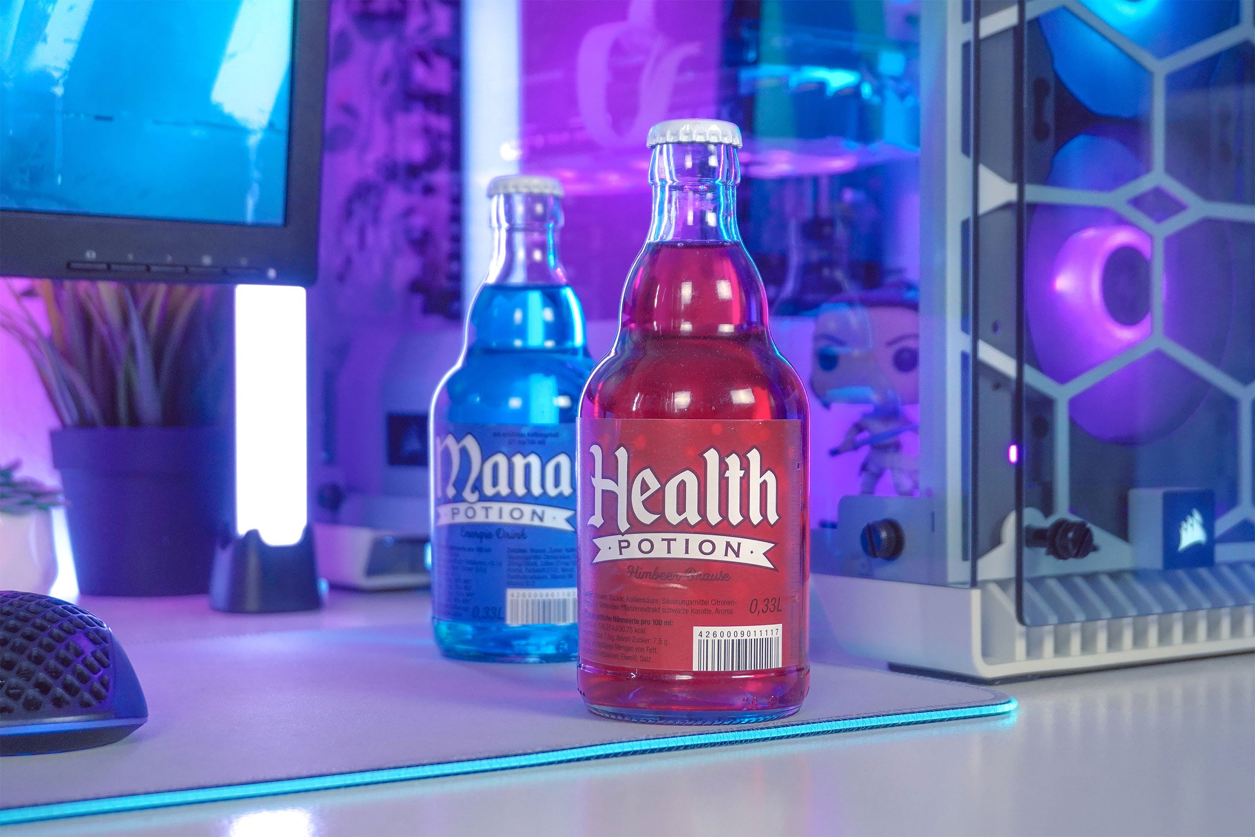 Produktbild Health Potion Flasche Himbeer Brause - 6er Pack