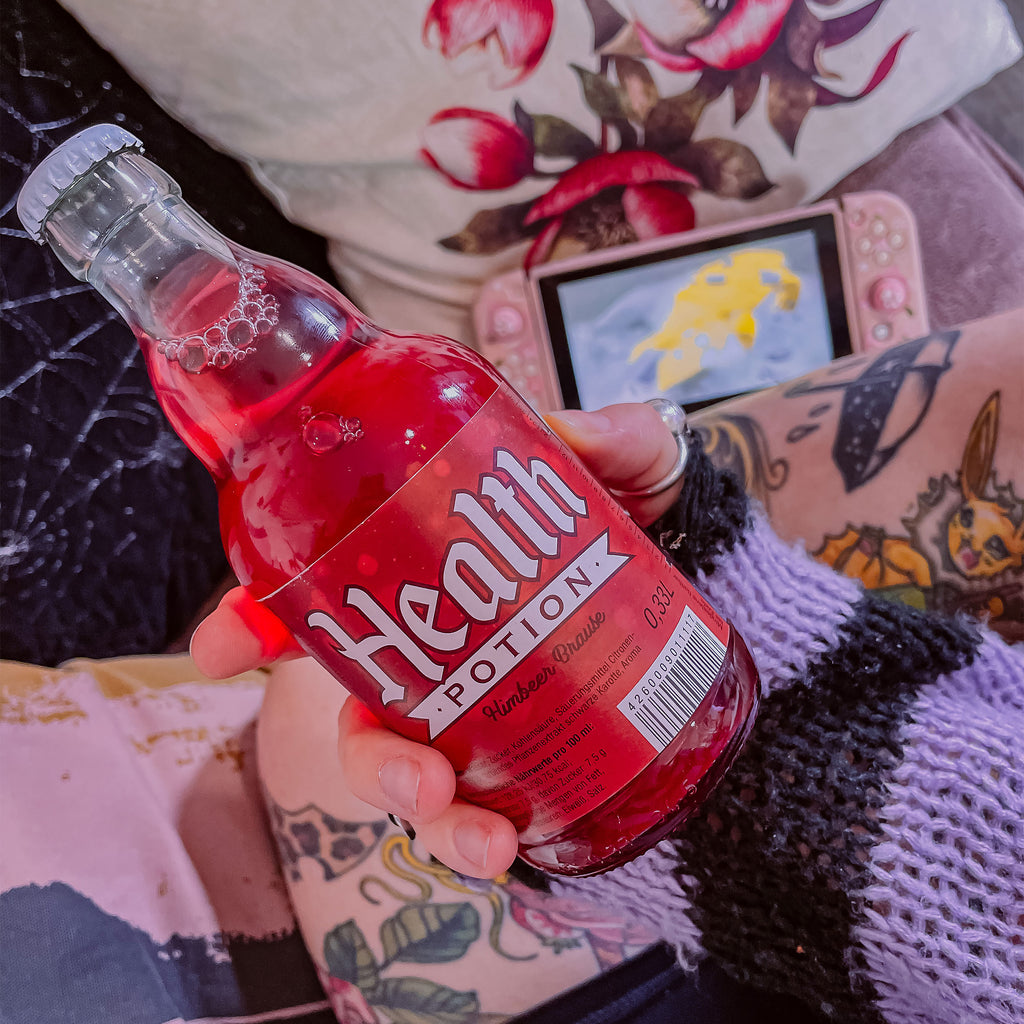 Produktbild Health Potion Flasche Himbeer Brause - 6er Pack