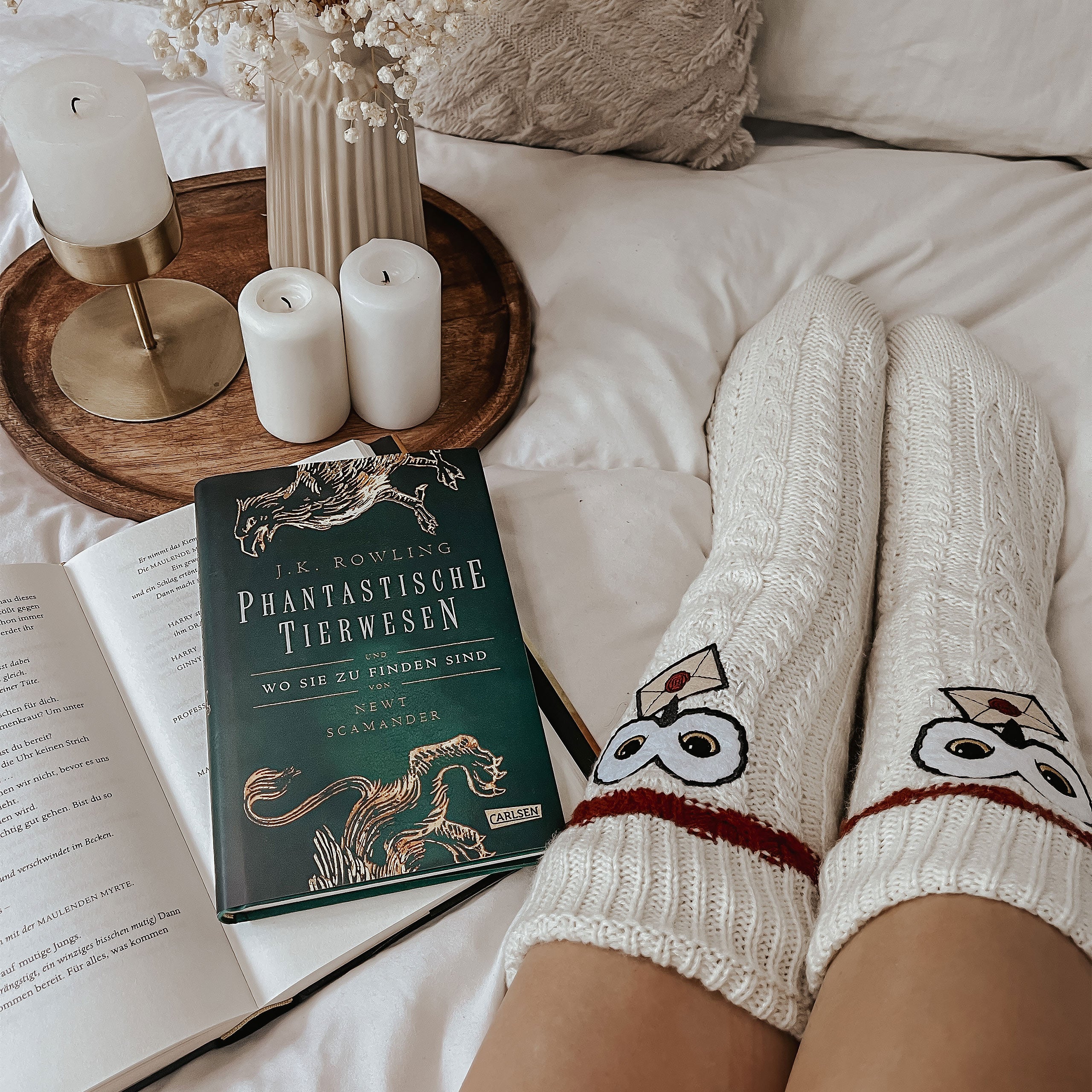 Produktbild Harry Potter - Hedwig Strümpfe mit Teddyfell