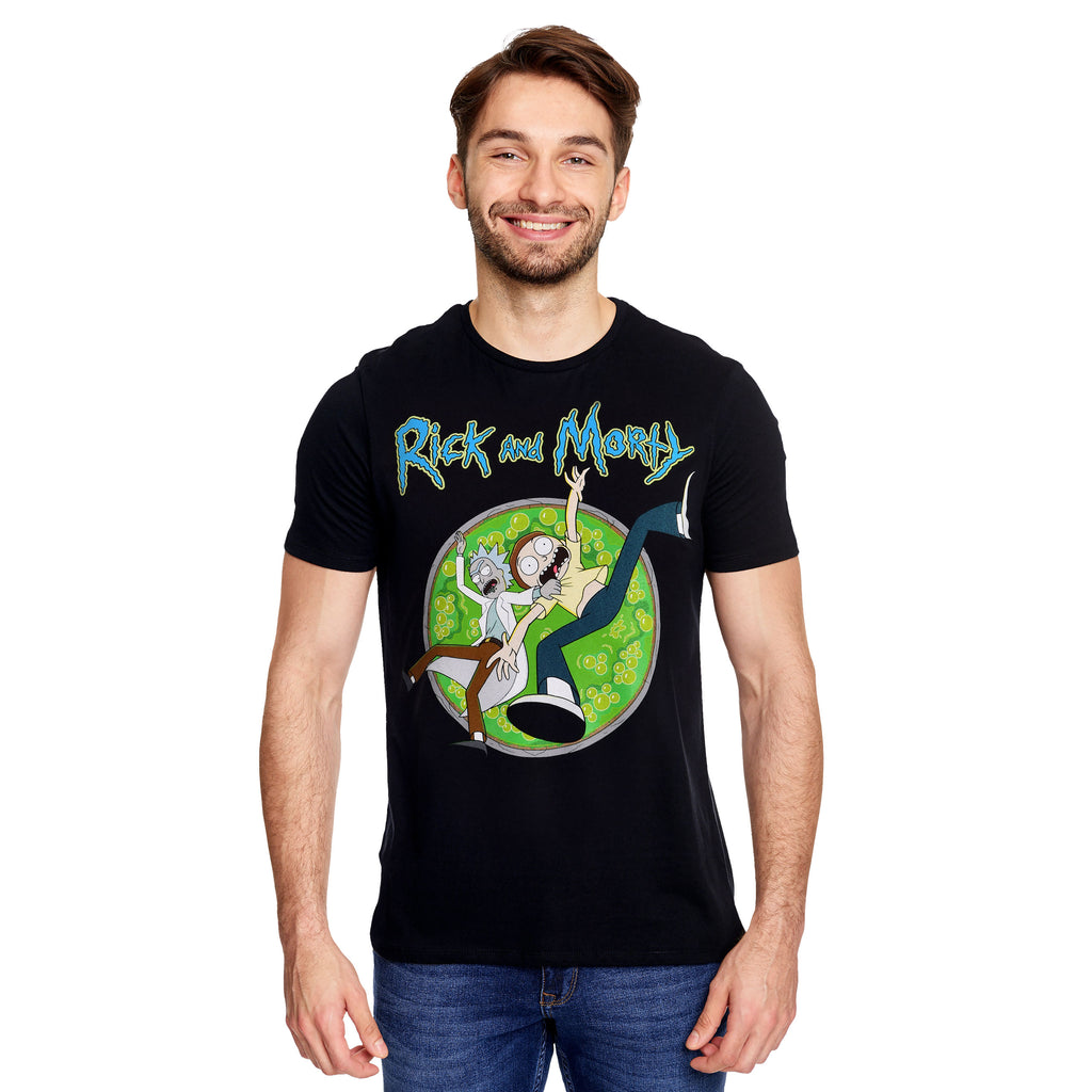 Produktbild Rick and Morty - Portal Circle T-Shirt schwarz