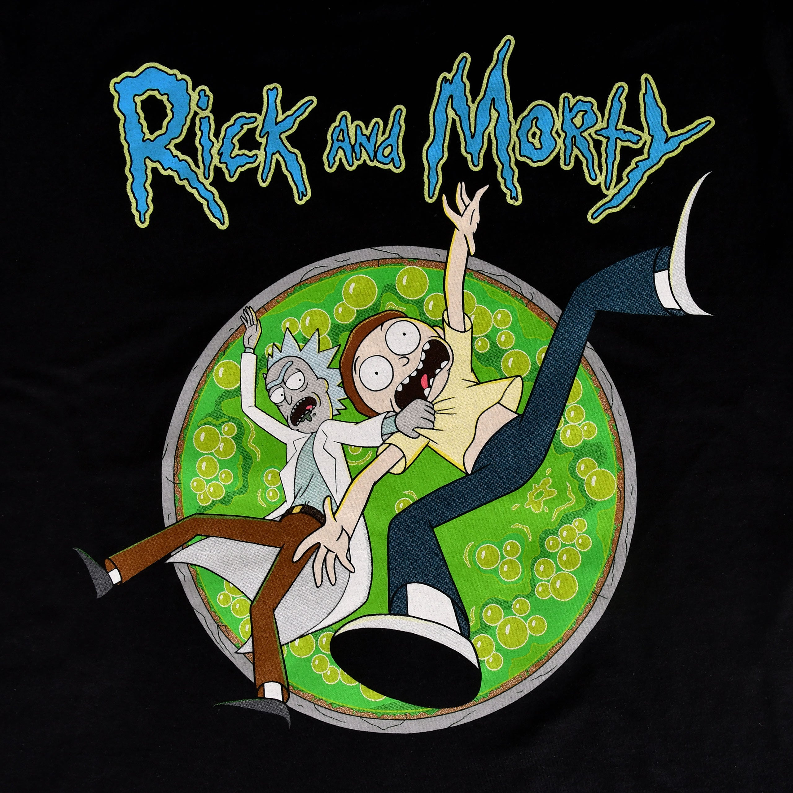 Produktbild Rick and Morty - Portal Circle T-Shirt schwarz