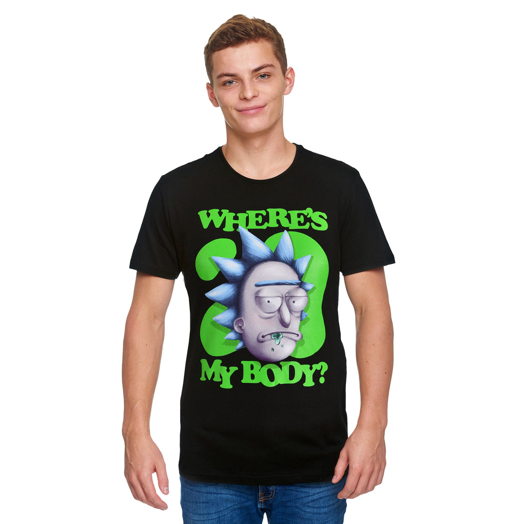 Produktbild Rick and Morty - Where's My Body T-Shirt schwarz