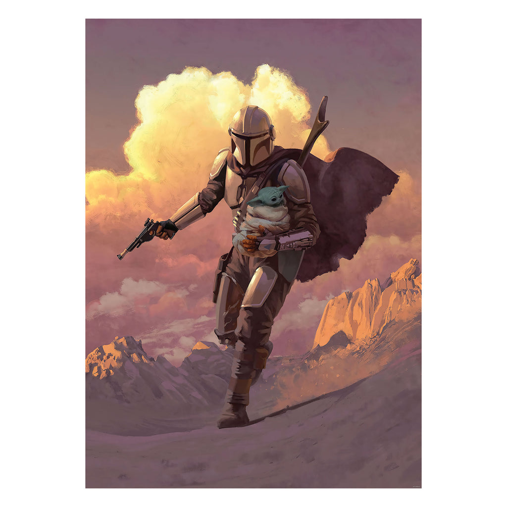 Produktbild Mando mit Grogu Fototapete - Star Wars The Mandalorian