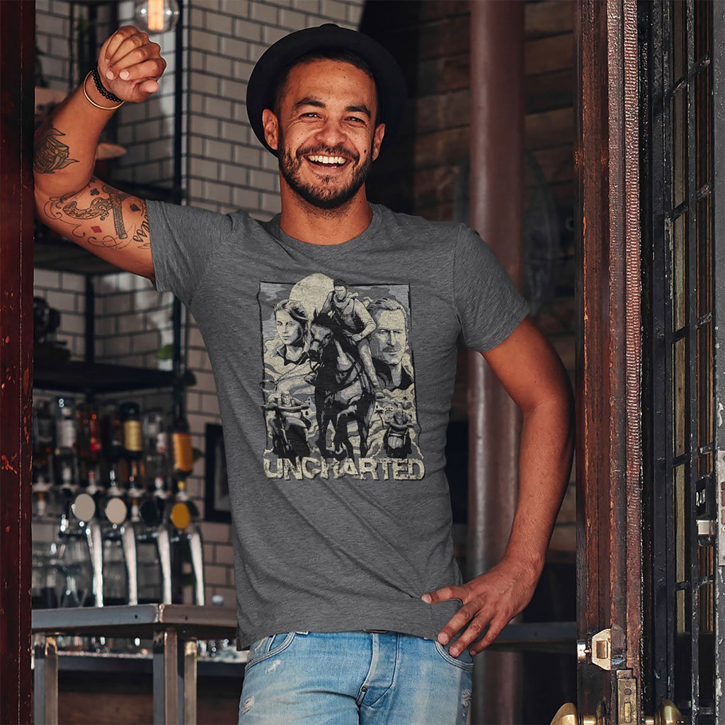 Produktbild Uncharted - Cover Page T-Shirt grau