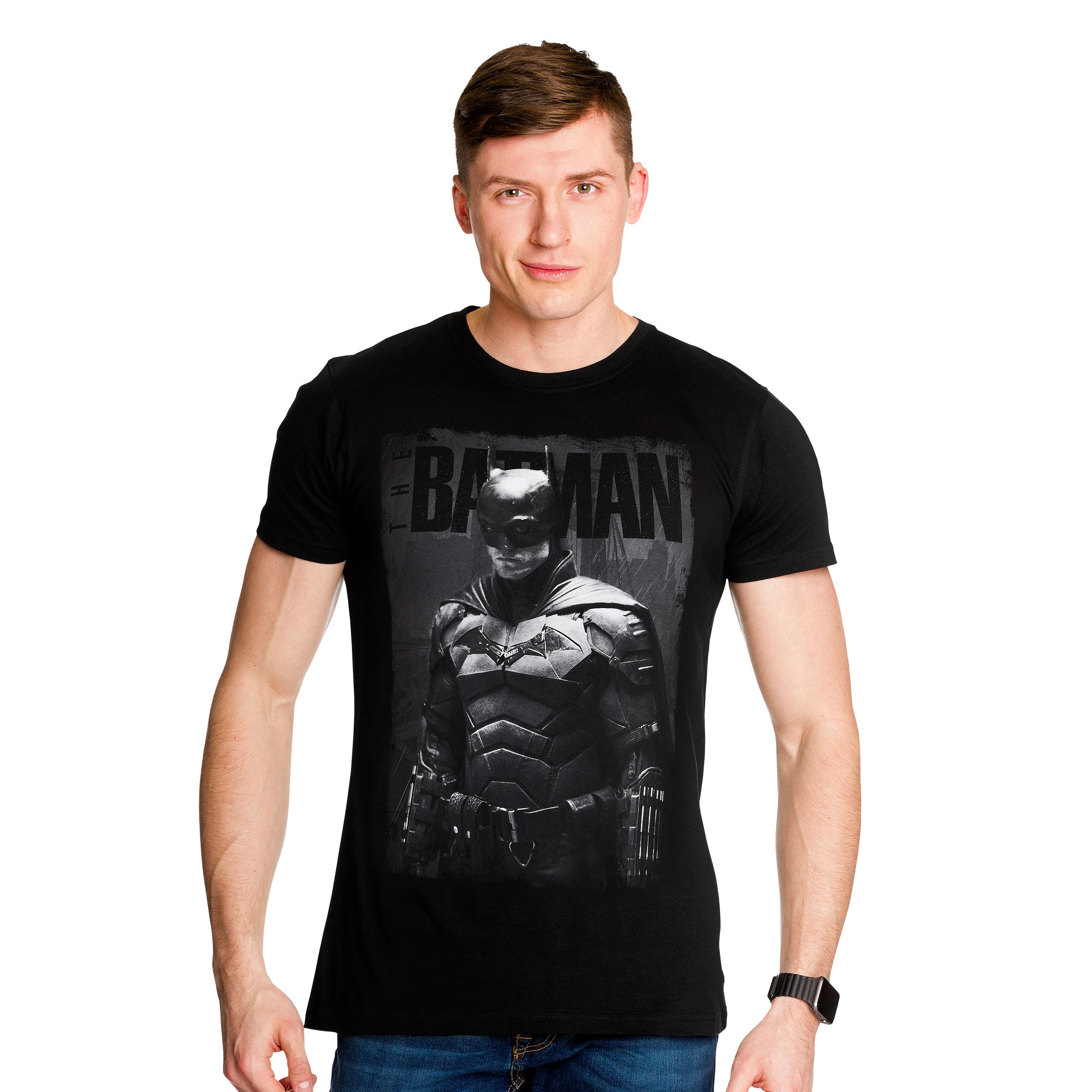 Produktbild The Batman - Monochrome Poster T-Shirt schwarz