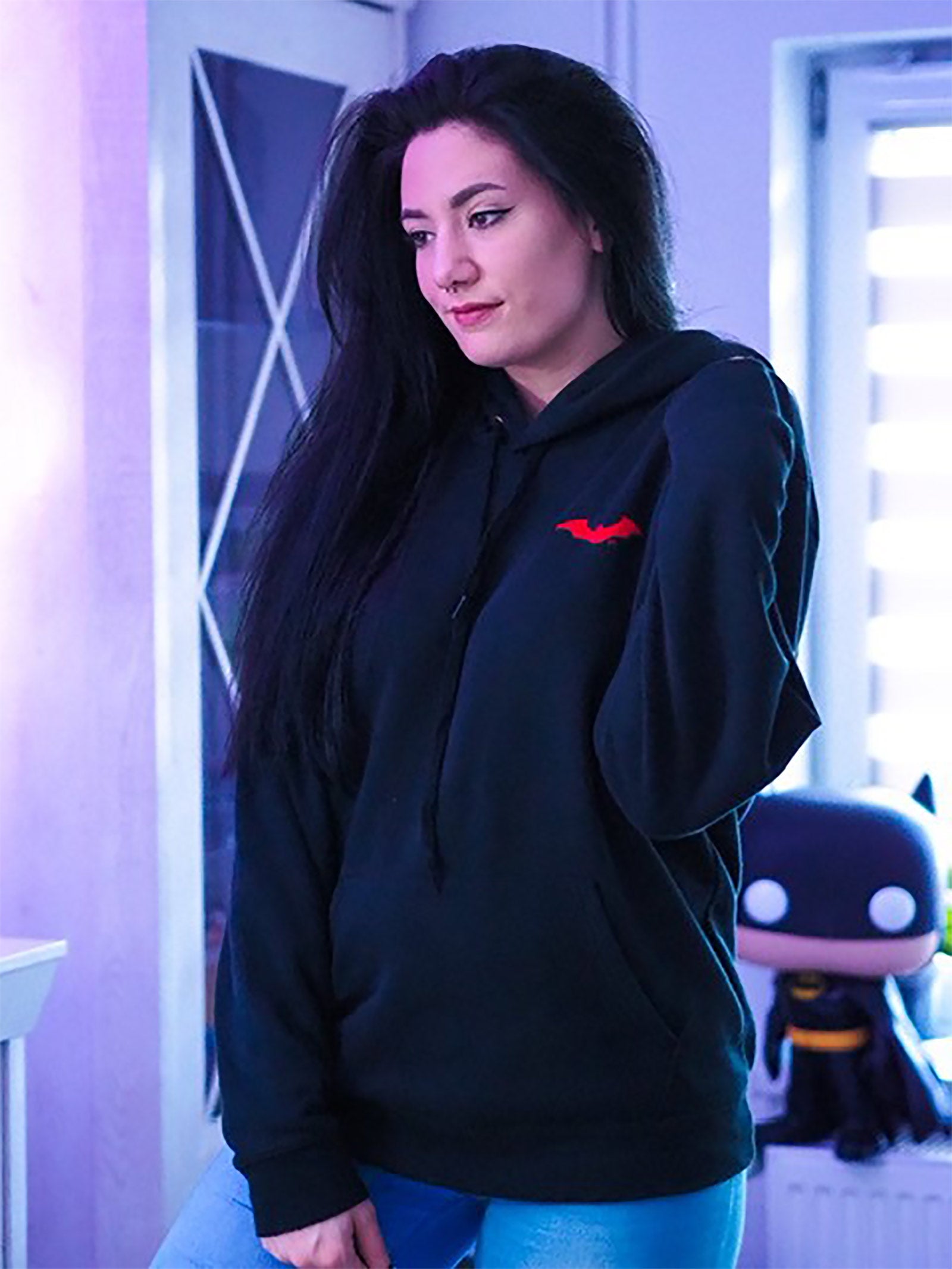 Produktbild The Batman Logo Hoodie schwarz