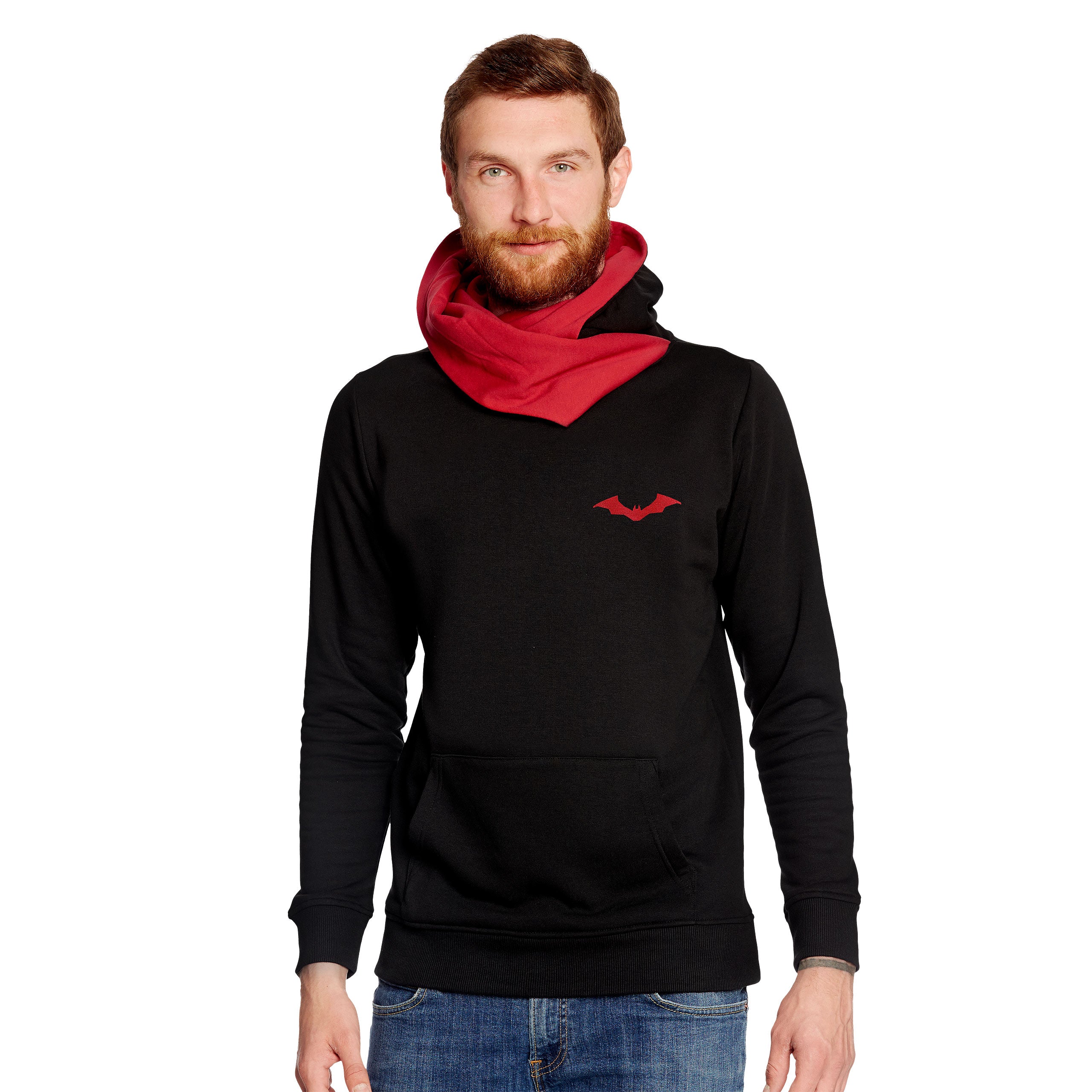Produktbild The Batman Logo Hoodie schwarz-rot