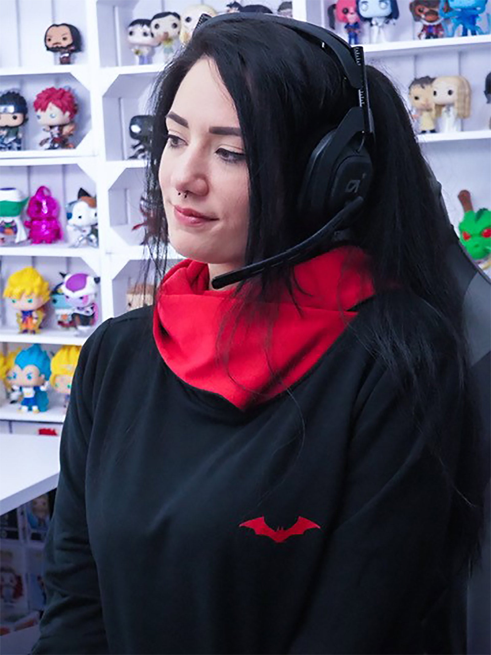 Produktbild The Batman Logo Hoodie schwarz-rot