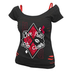 Produktbild Harley Quinn - Live Fast Die Clown 2in1 T-Shirt Damen