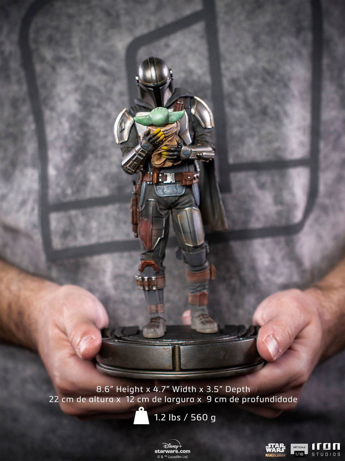 Product image Mando with Grogu BDS Art Scale Deluxe Statue - Star Wars The Mandalorian
